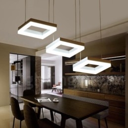 Modern Contemporary 3 Ljus Aluminiumlegering Taklampa Med Akrylskärm