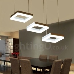 Modern Contemporary 3 Ljus Aluminiumlegering Taklampa Med Akrylskärm