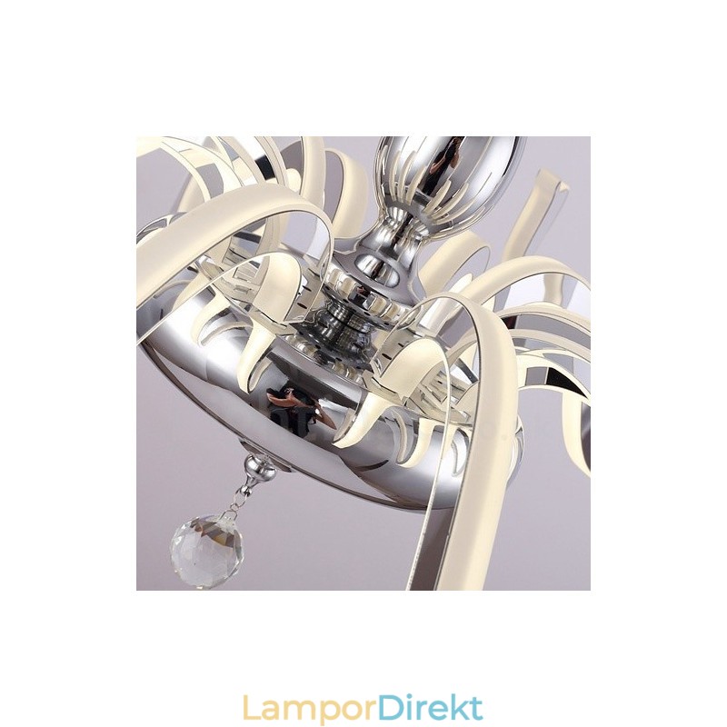 Dimbar Modern Contemporary 6 Ljus Stålkrona Med Akrylskärm