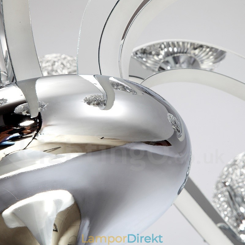 Dimbar Modern Contemporary 12 Ljuskrona I Stål Med Skärm I Aluminiumlegering