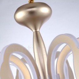 Dimbar Modern Contemporary 8 Ljus Stålkrona Med Akrylskärm