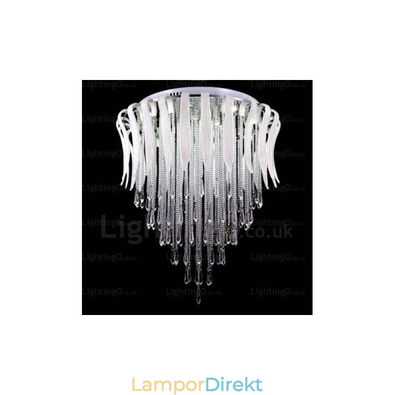 12 Ljusa Moderna Och Moderna Taklampor Med Kristallskärm