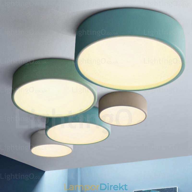 1 Ljus Nordisk Taklampa Med Akrylskärm