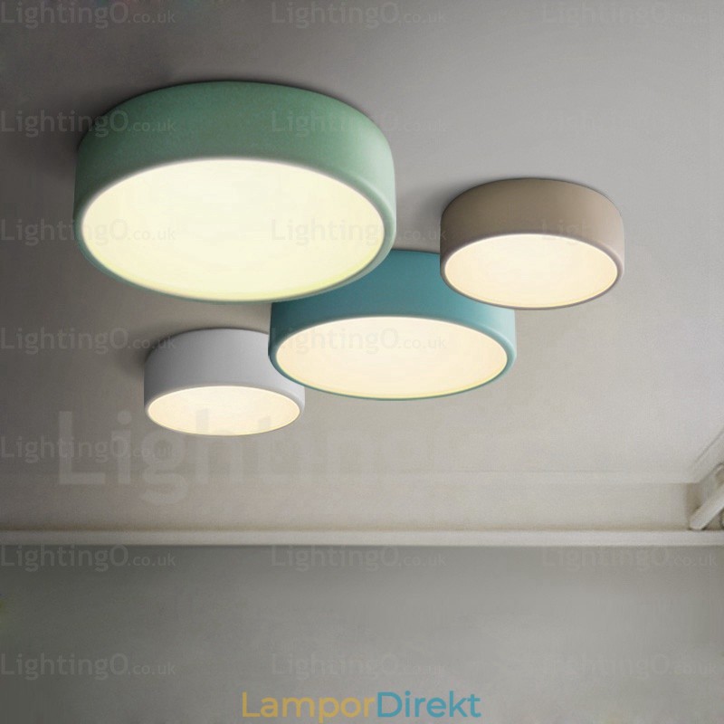 1 Ljus Nordisk Taklampa Med Akrylskärm
