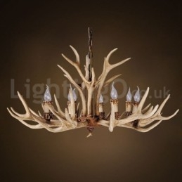 8 Light Country Rustik Nordisk Modern Samtida Ljuskrona