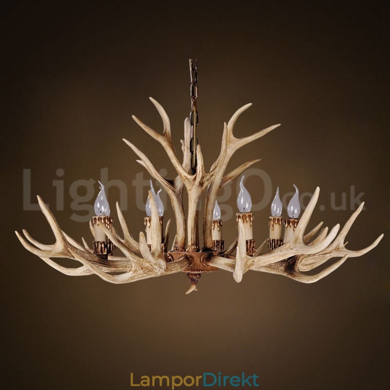 8 Light Country Rustik Nordisk Modern Samtida Ljuskrona