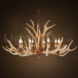 8 Light Country Rustik Nordisk Modern Samtida Ljuskrona