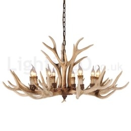 8 Light Country Rustik Nordisk Modern Samtida Ljuskrona