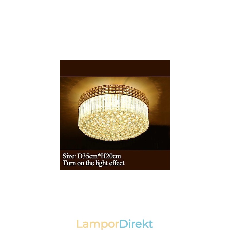 Modern Lyxkrona Kristall Absorbera Dome Ljusdiameter 35Cm Innehåller 3 Lampor
