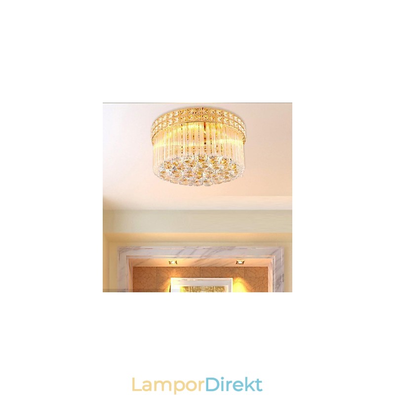 Modern Lyxkrona Kristall Absorbera Dome Ljusdiameter 35Cm Innehåller 3 Lampor