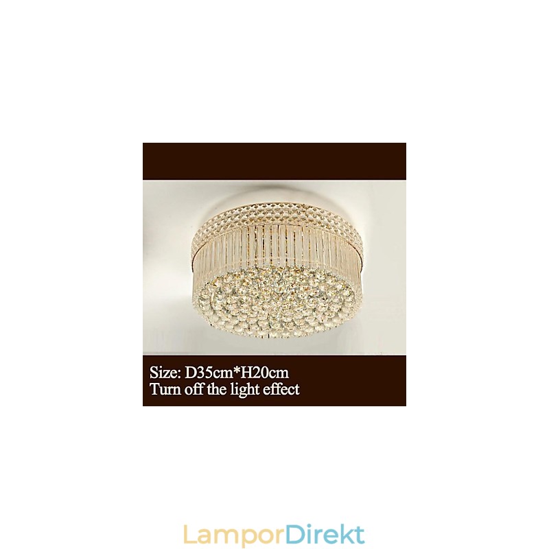 Modern Lyxkrona Kristall Absorbera Dome Ljusdiameter 35Cm Innehåller 3 Lampor