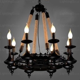 8 Light Country Rustik Pendellampa