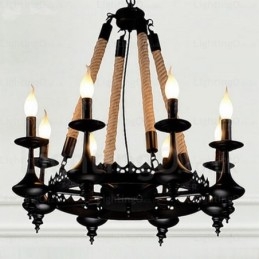 8 Light Country Rustik Pendellampa