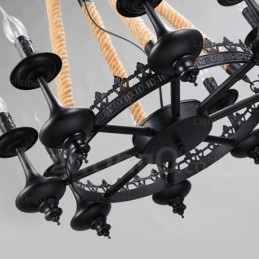 8 Light Country Rustik Pendellampa