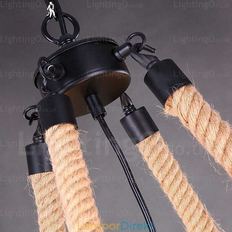8 Light Country Rustik Pendellampa