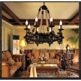 8 Light Country Rustik Pendellampa