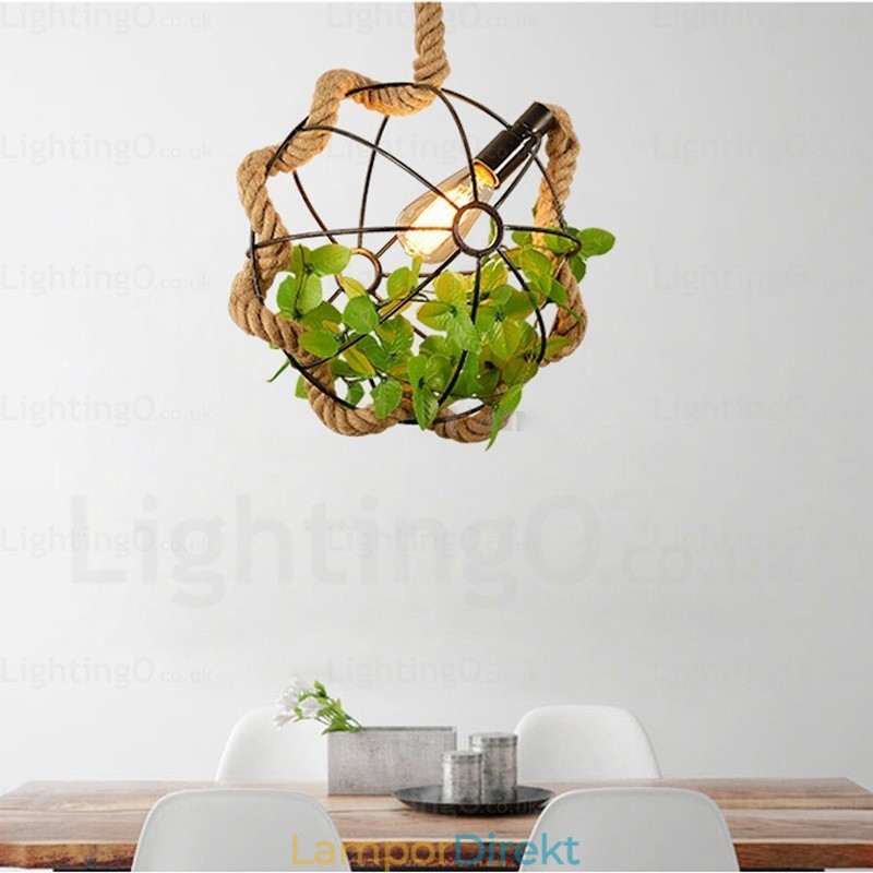 1 Ljus Country Rustik Vintage Retro Pendellampa