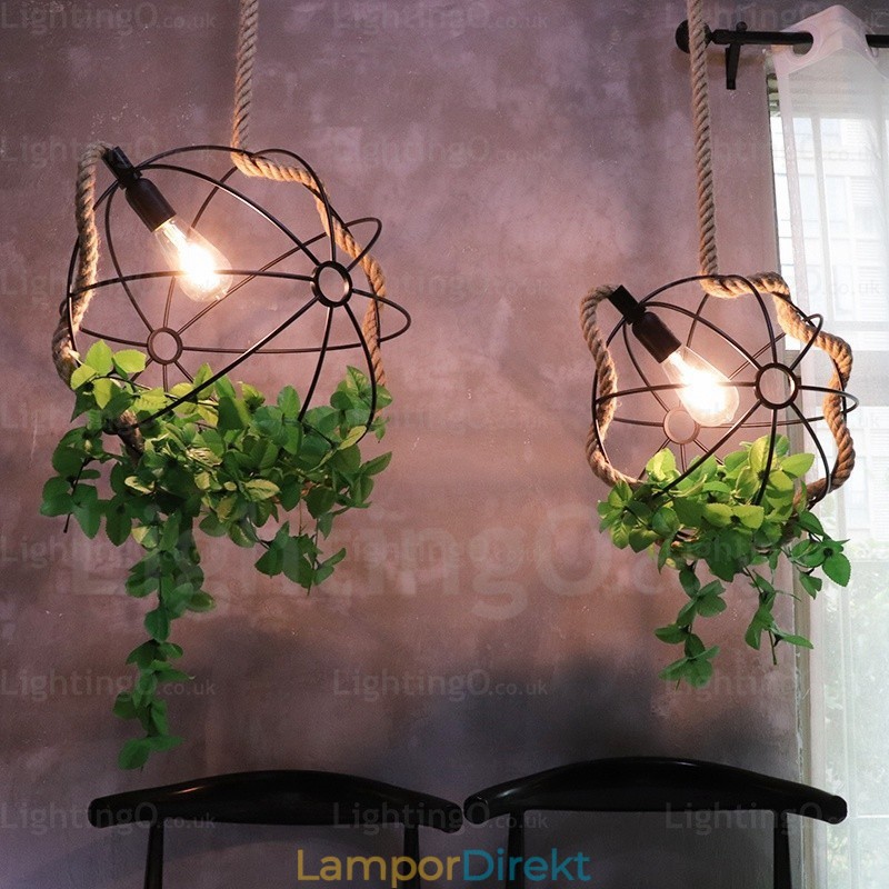 1 Ljus Country Rustik Vintage Retro Pendellampa