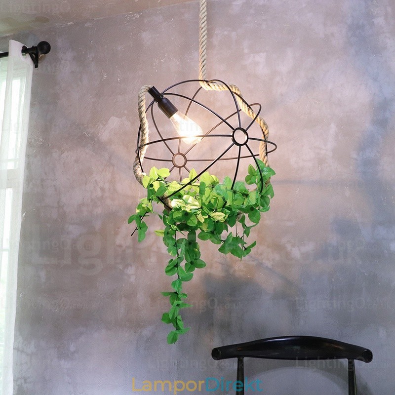 1 Ljus Country Rustik Vintage Retro Pendellampa