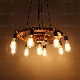 9 Ljus Vintage Retro Taklampa