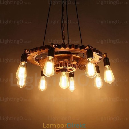 9 Ljus Vintage Retro Taklampa 9 Ljus Vintage Retro Taklampa