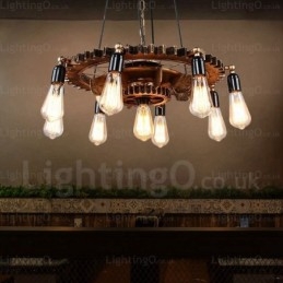9 Ljus Vintage Retro Taklampa