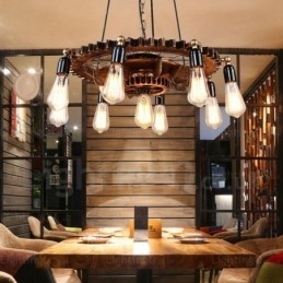 9 Ljus Vintage Retro Taklampa