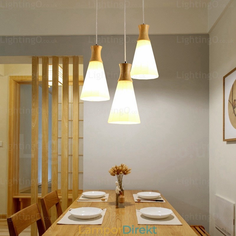 1 Ljus Modern Samtida Nordisk Taklampa Med Glasskärm
