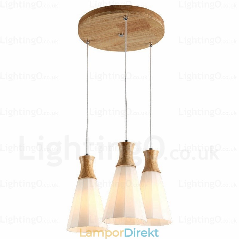 1 Ljus Modern Samtida Nordisk Taklampa Med Glasskärm