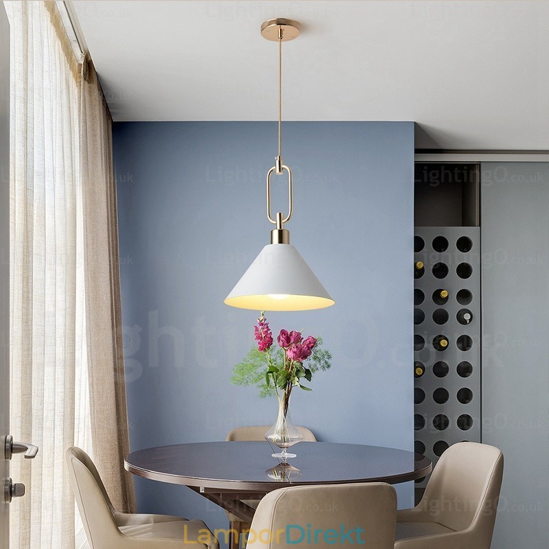 1 Ljus Nordic Modern Contemporary Pendellampa Med Skärmbutiker I Rostfritt Stål