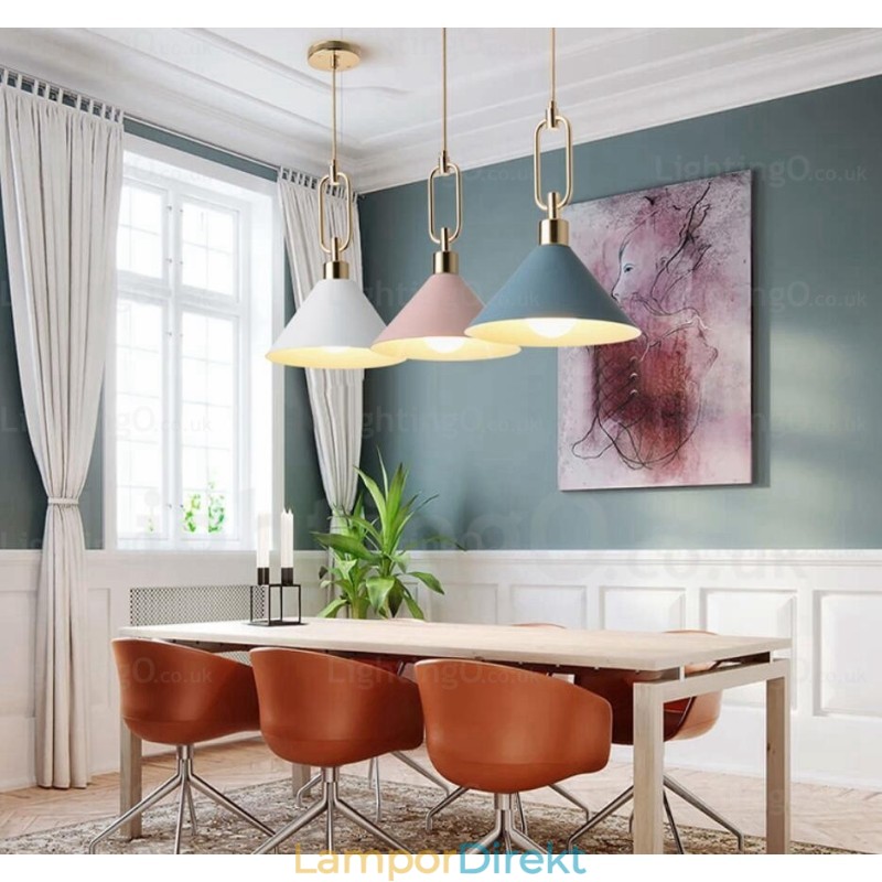 1 Ljus Nordic Modern Contemporary Pendellampa Med Skärmbutiker I Rostfritt Stål