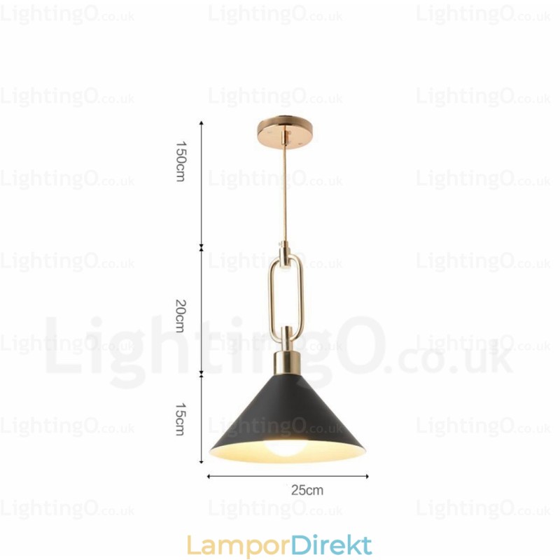 1 Ljus Nordic Modern Contemporary Pendellampa Med Skärmbutiker I Rostfritt Stål