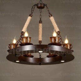 9 Ljus Country Rustik Pendellampa