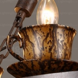 9 Ljus Country Rustik Pendellampa