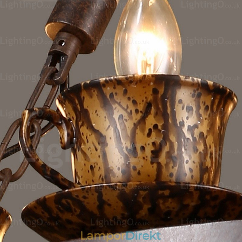 9 Ljus Country Rustik Pendellampa