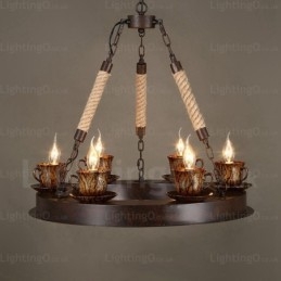 9 Ljus Country Rustik Pendellampa