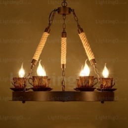 9 Ljus Country Rustik Pendellampa