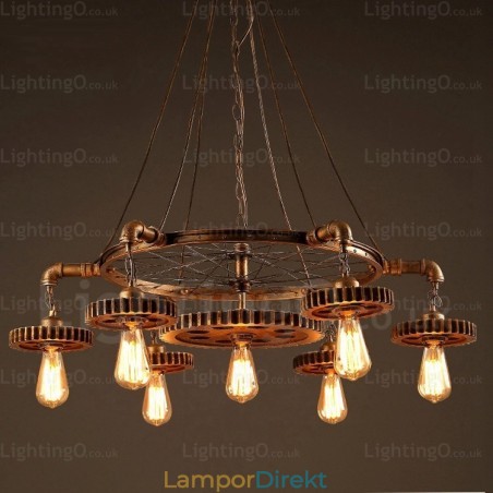 7 Ljus Vintage Retro Taklampa 7 Ljus Vintage Retro Taklampa
