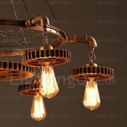 7 Ljus Vintage Retro Taklampa