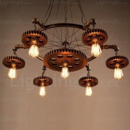 7 Ljus Vintage Retro Taklampa