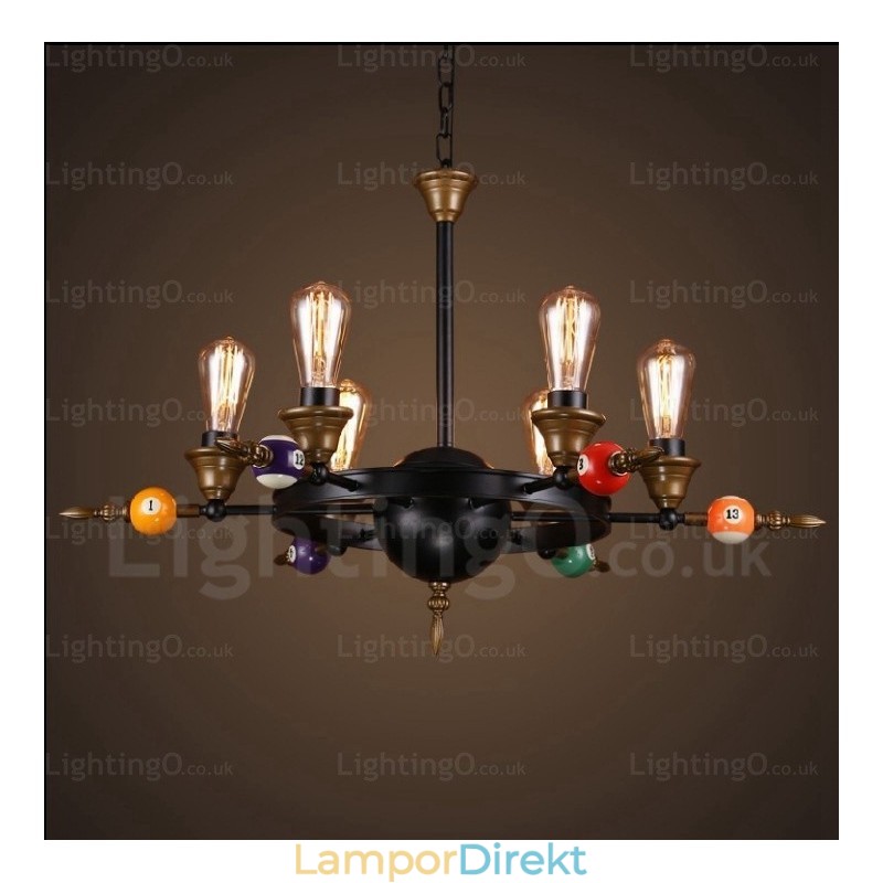 4 Light Country Rustik Vintage Retro Pendellampa