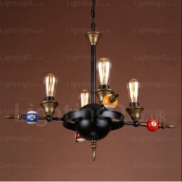 4 Light Country Rustik Vintage Retro Pendellampa