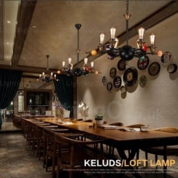 4 Light Country Rustik Vintage Retro Pendellampa