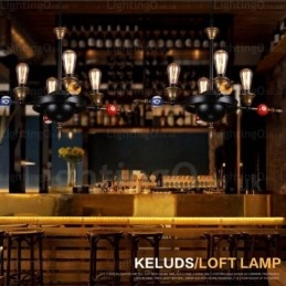 4 Light Country Rustik Vintage Retro Pendellampa