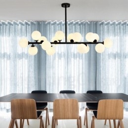 16 Ljus Nordic Pendellampa Med Glasskärm