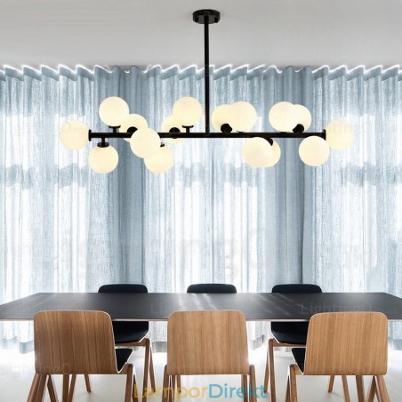 16 Ljus Nordic Pendellampa Med Glasskärm 16 Ljus Nordic Pendellampa Med Glasskärm