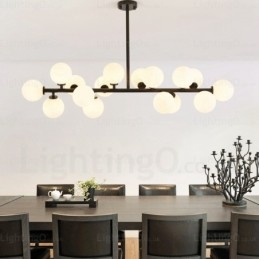 16 Ljus Nordic Pendellampa Med Glasskärm