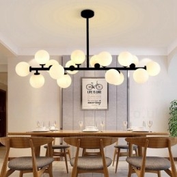 16 Ljus Nordic Pendellampa Med Glasskärm