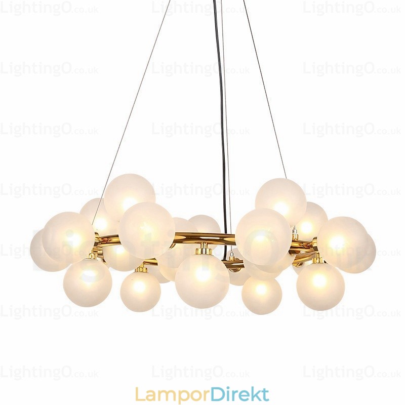 25 Ljus Nordic Pendellampa Med Glasskärm