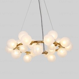25 Ljus Nordic Pendellampa Med Glasskärm